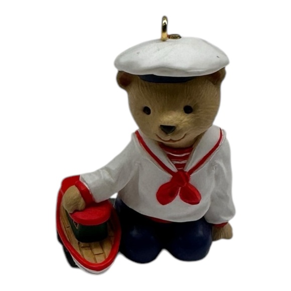 Hallmark Abearnathy Bearinger 1993 Hallmark Keepsake Ornament Vintage Sailor Boy - Picture 1 of 6